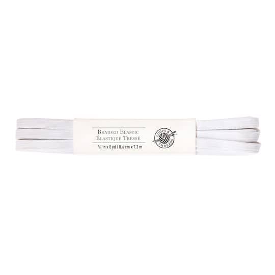 12 Pack: 1/4" Braided Elastic Hank by Loops & Threads™